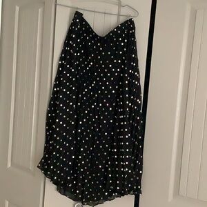 Have Black Skirt with Metallic Silver Polka Dots